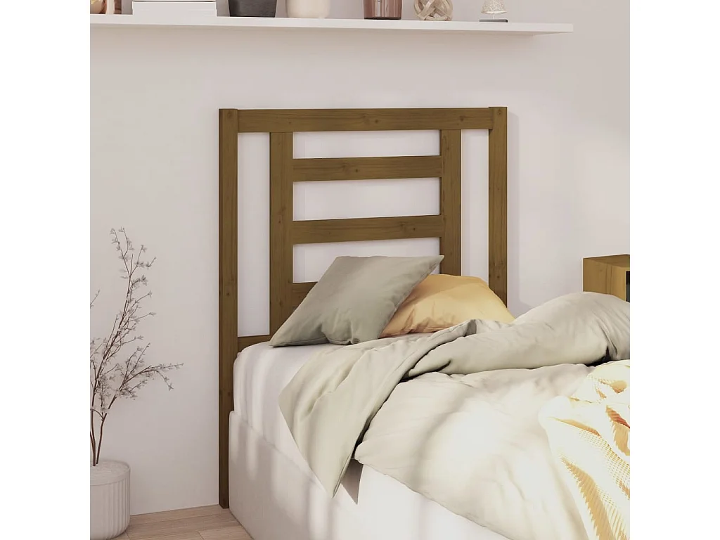 Tête de lit Marron miel 81x4x100 cm Bois massif de pin