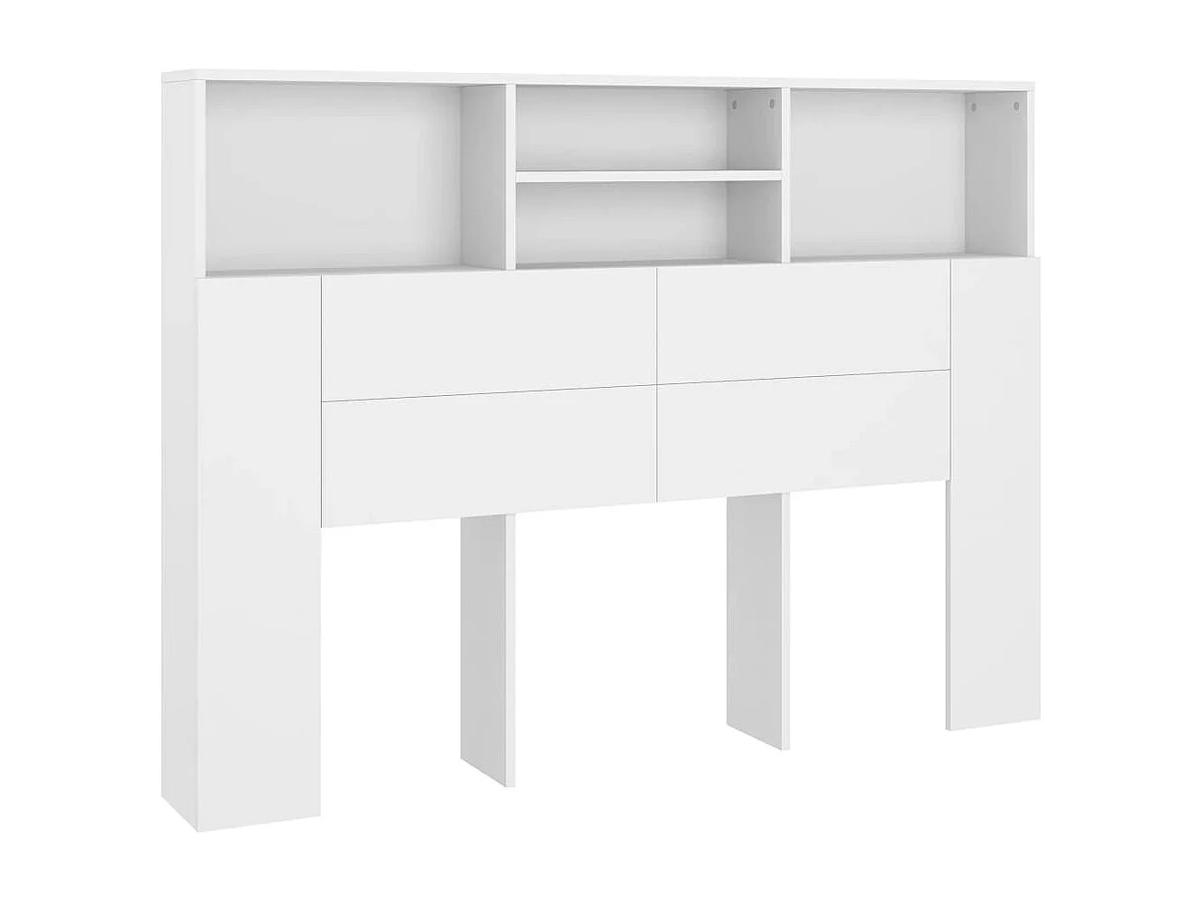 Armoire à tête de lit Blanc 140x19x103,5 cm