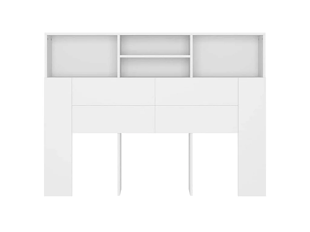 Armoire à tête de lit Blanc 140x19x103,5 cm