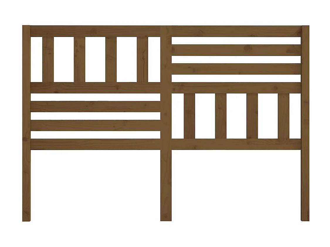 Cabecero de cama madera maciza de pino marrón miel 126x4x100 cm