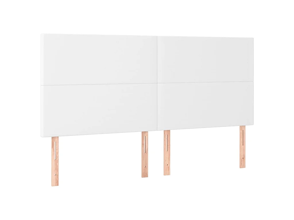 Testiera a LED rosa 200x5x118/128 cm in Similpelle
