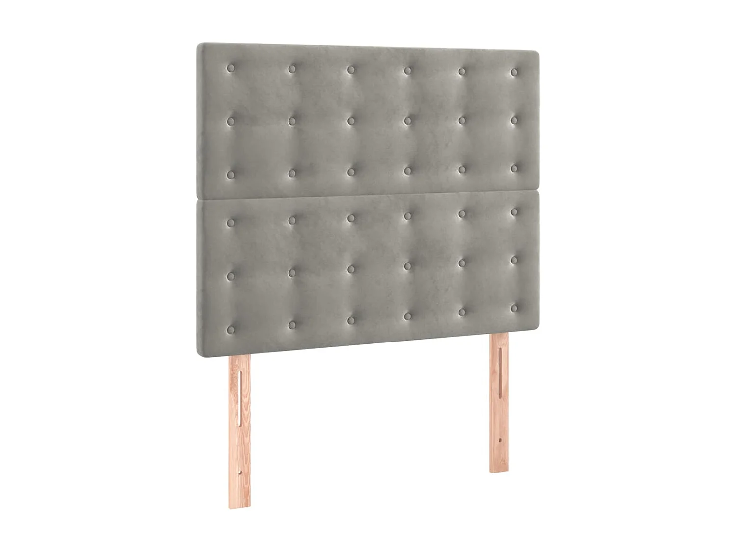 Tête de lit Gris clair 80x5x118/128 cm Velours