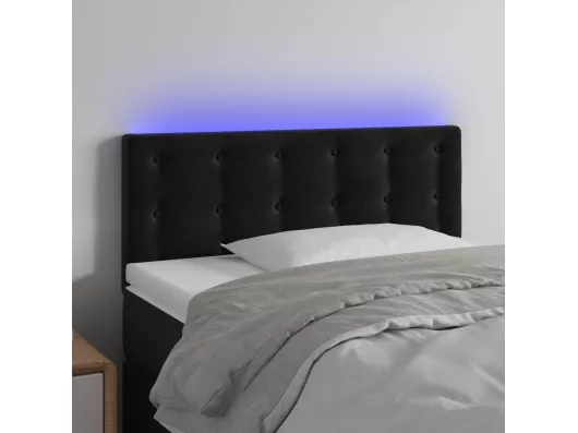 Kauf Unique LED Kopfteil Schwarz 80x5x78/88 cm Samt