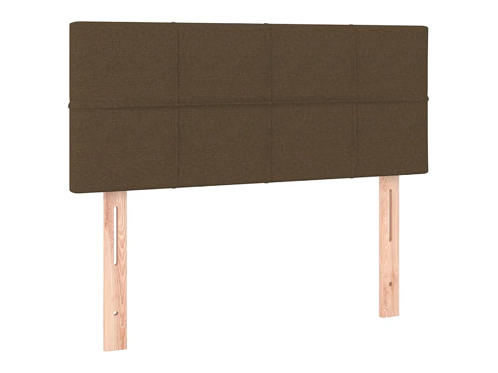 Tête de lit à LED Marron Foncé 100x5x78/88 cm Tissu
