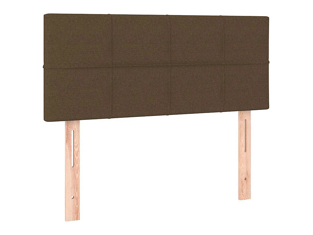 Tête de lit à LED Marron Foncé 100x5x78/88 cm Tissu