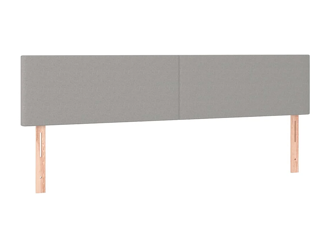 Hoofdbord LED 160x5x78/88 cm stof lichtgrijs