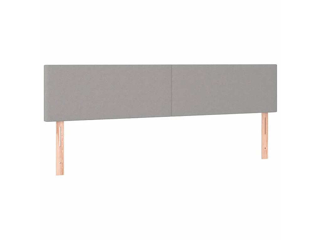 Hoofdbord LED 160x5x78/88 cm stof lichtgrijs