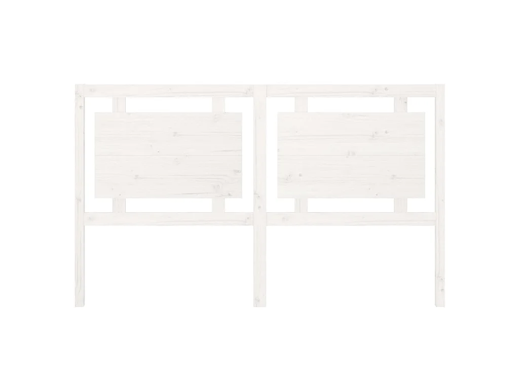 Hoofdbord 165,5x4x100 cm massief grenenhout wit