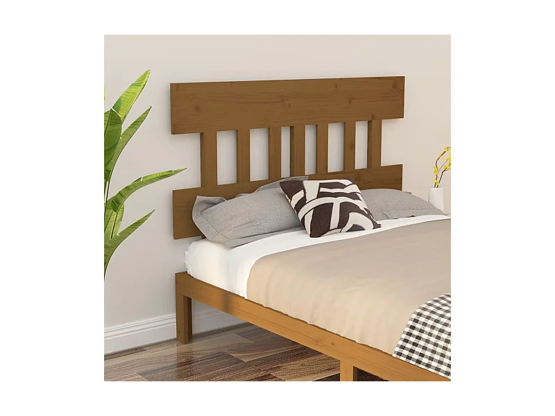 Tête de lit Marron miel 153,5x3x81 cm Bois massif de pin