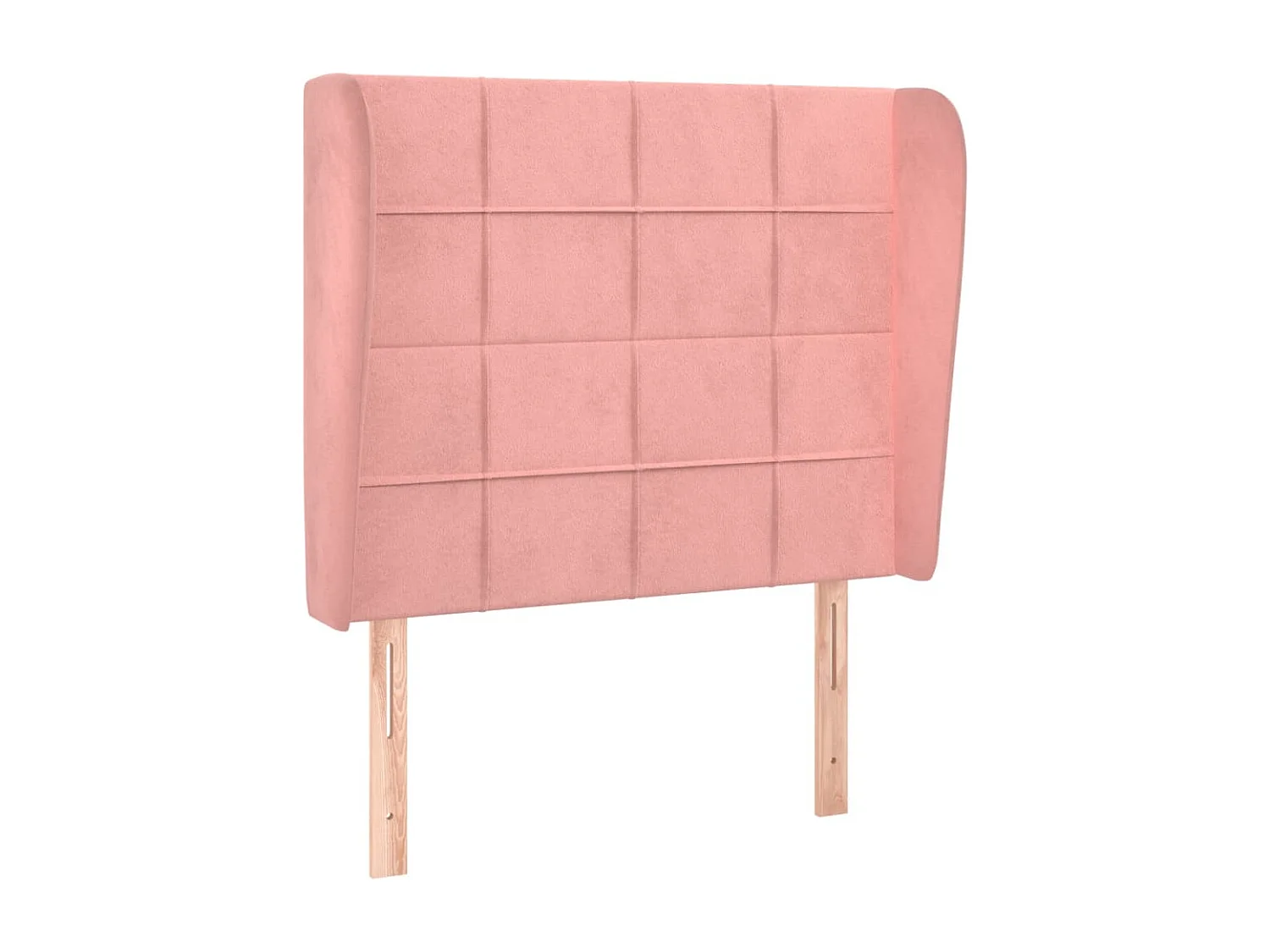 Tête de lit avec oreilles Rose 93x23x118/128 cm Velours