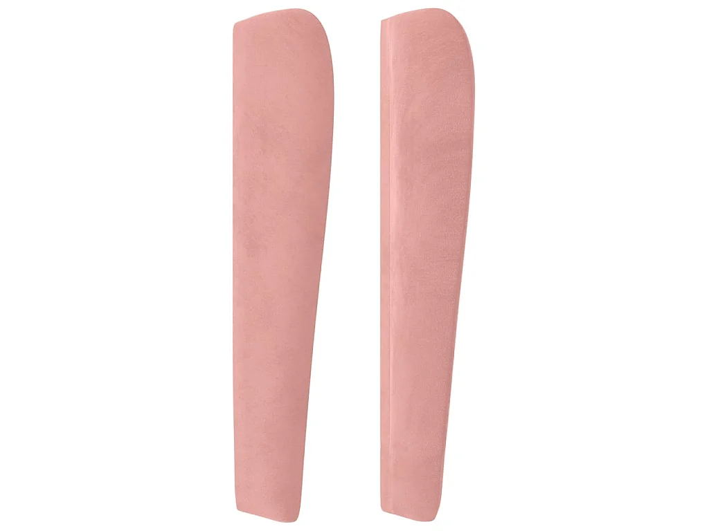 Tête de lit avec oreilles Rose 93x23x118/128 cm Velours
