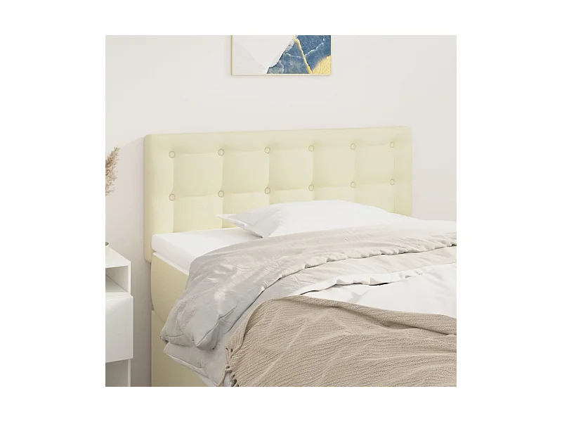 Tête de lit Crème 100x5x78/88 cm Similicuir