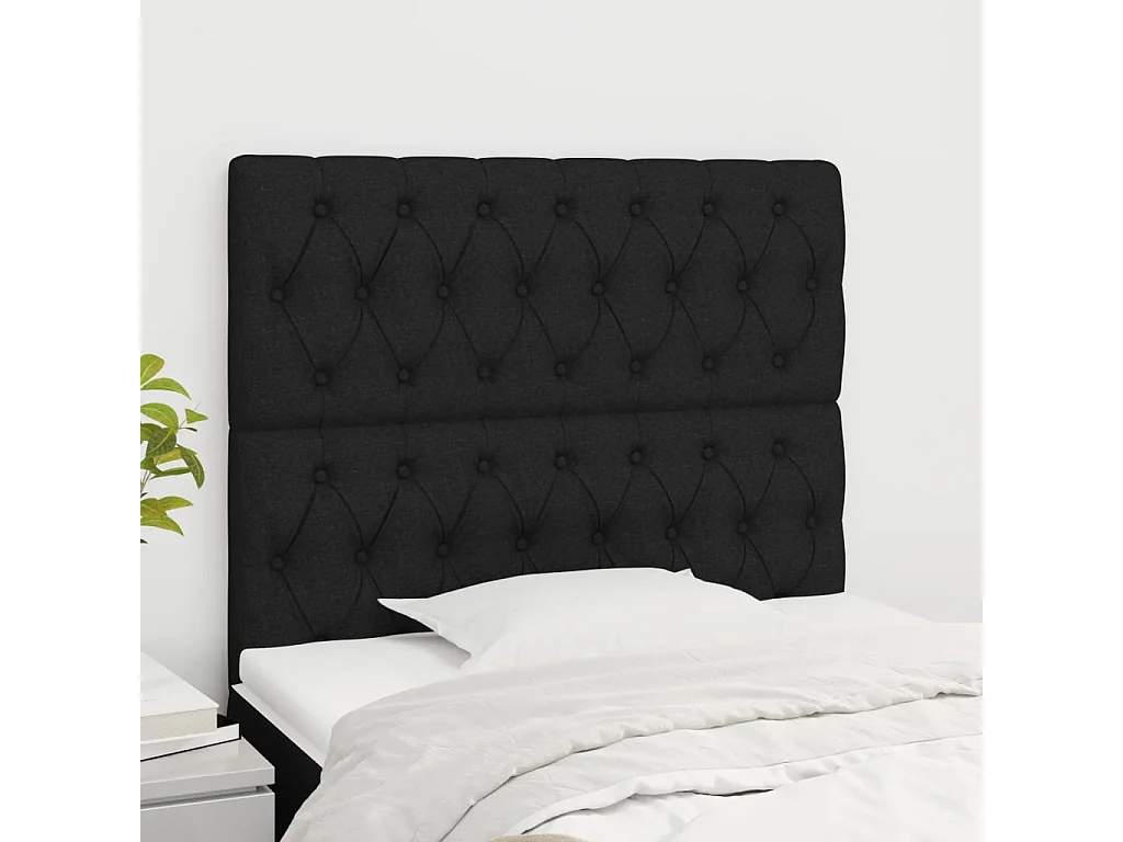 Kopfteil Schwarz 100 x 7 x 118/128 cm Stoff