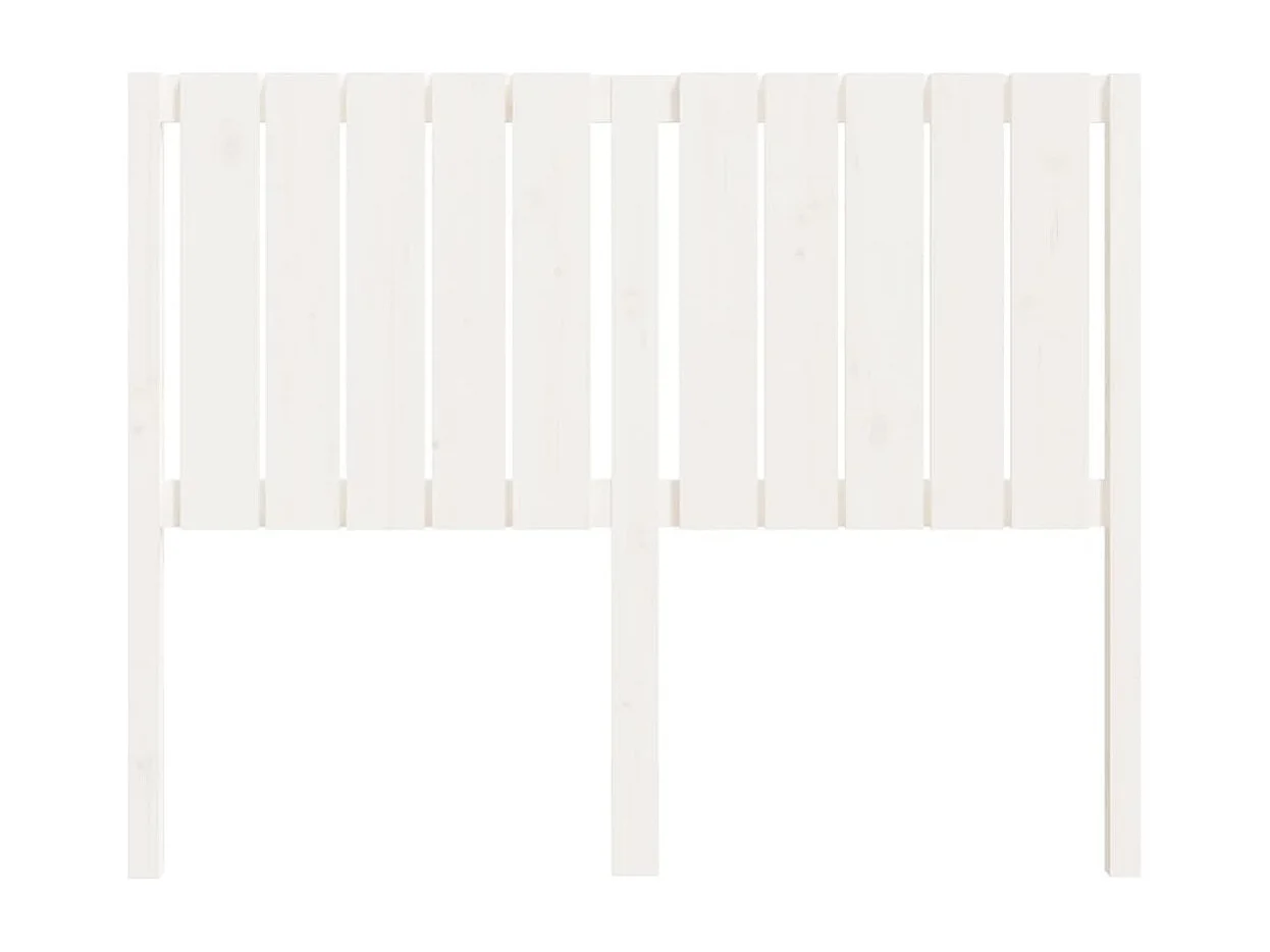 Hoofdbord 125,5x4x100 cm massief grenenhout wit