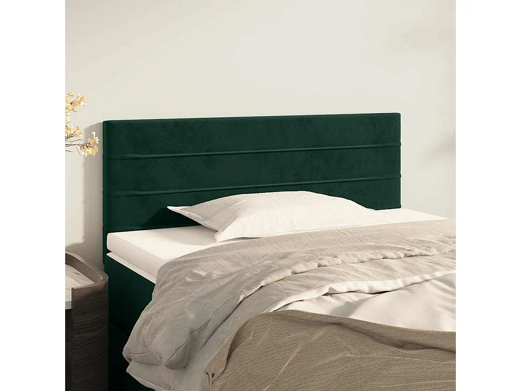 Testiera Verde scuro 90x5x78/88 cm in Velluto