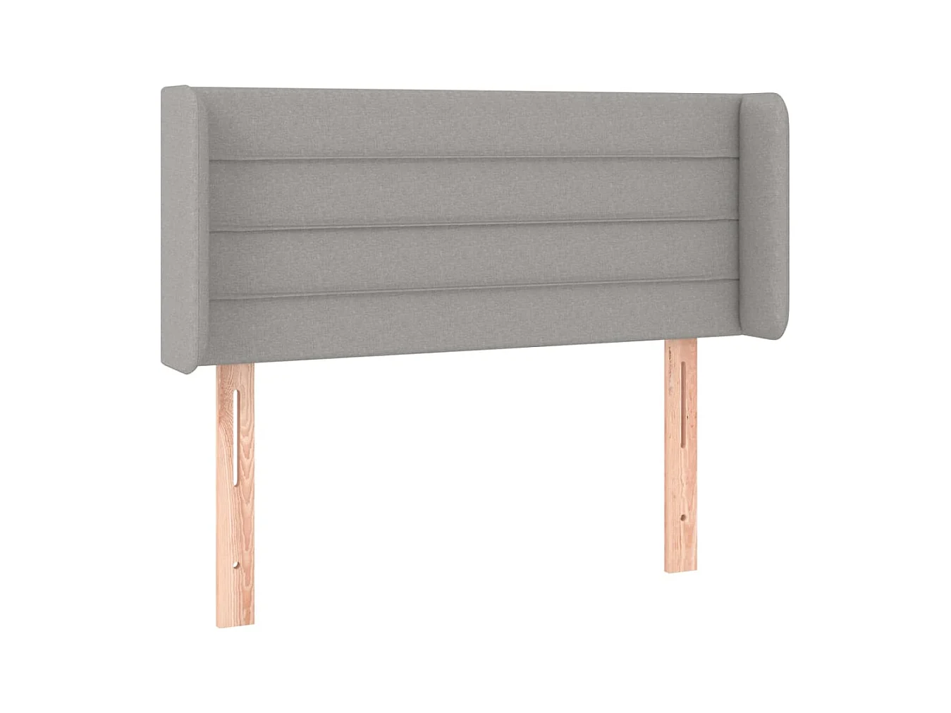 Tête de lit avec oreilles Gris clair 83x16x78/88 cm Tissu