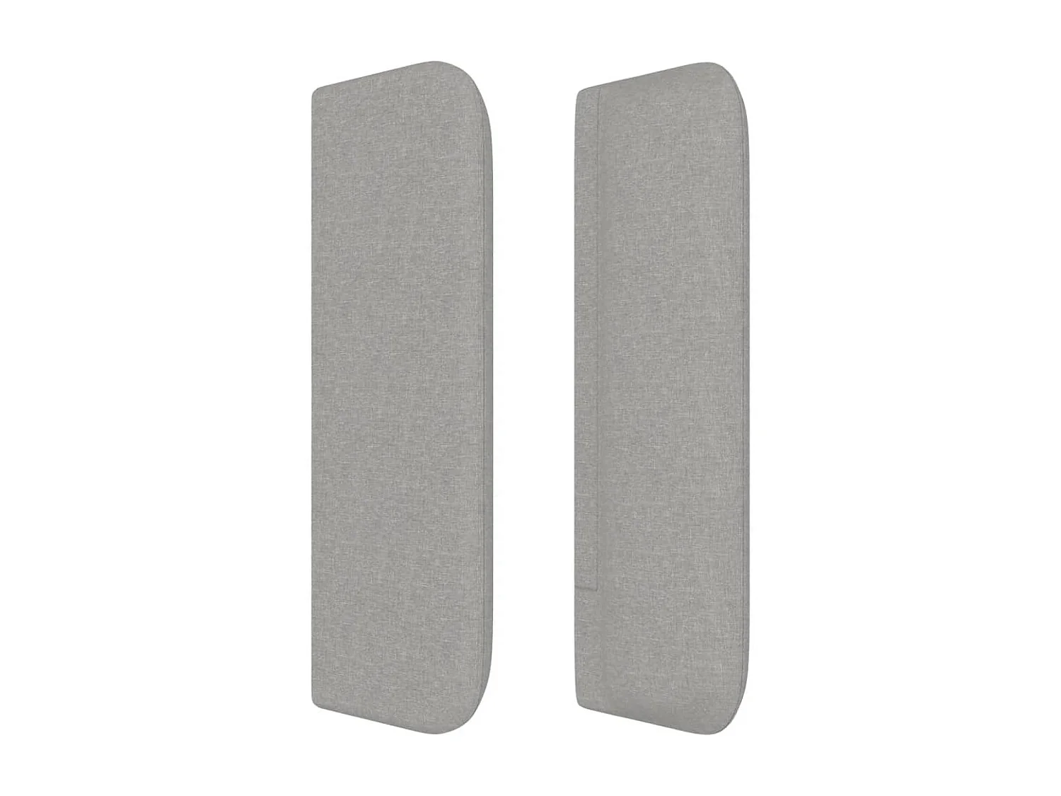 Cabeceira de cama c/ abas tecido 83x16x78/88 cm cinzento-claro