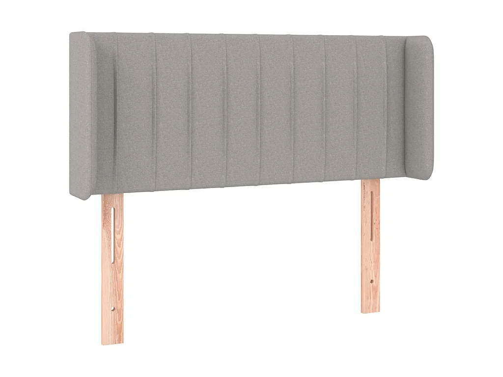 Hoofdbord met randen 93x16x78/88 cm stof lichtgrijs