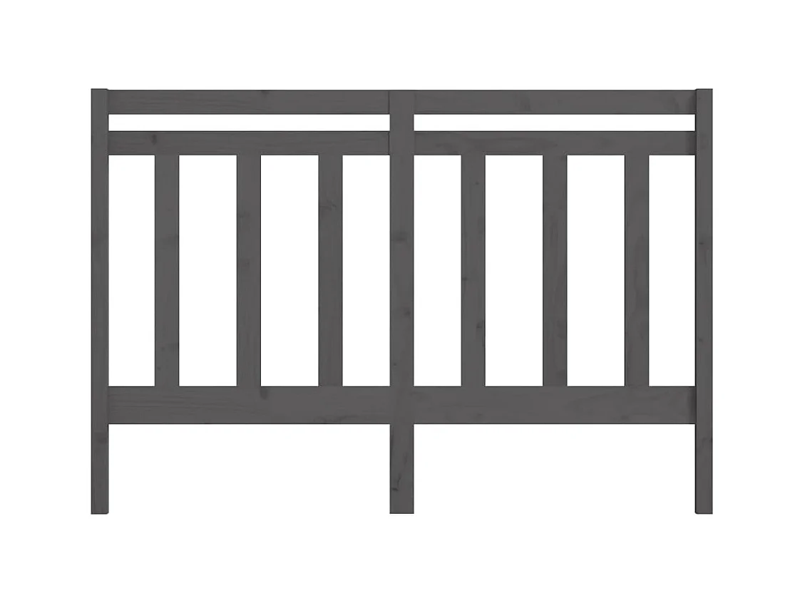 Kopfteil Grau 141x4x100 cm Massivholz Kiefer