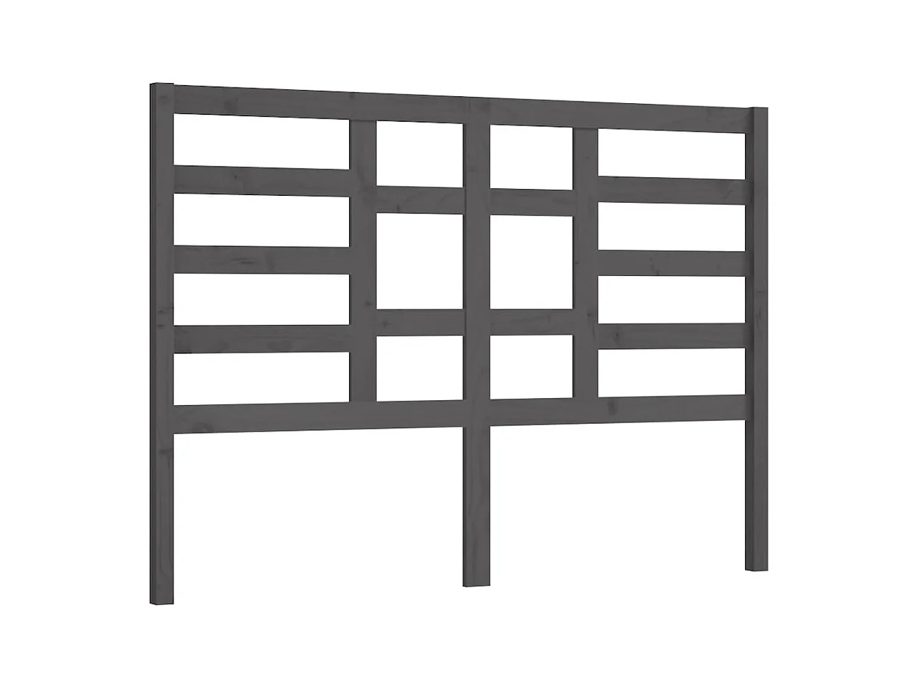 Bett-Kopfteil Grau 141x4x104 cm Massivholz Kiefer