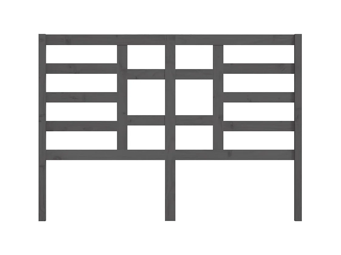 Bett-Kopfteil Grau 141x4x104 cm Massivholz Kiefer