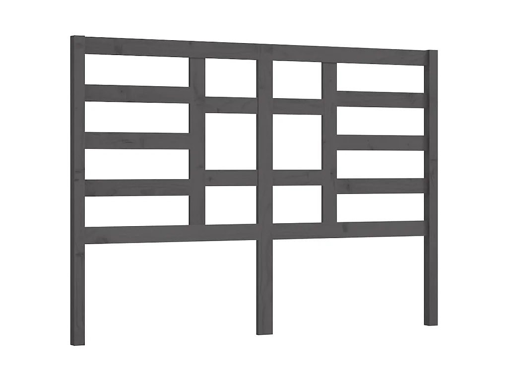Tête de lit Gris 141x4x104 cm Bois massif de pin