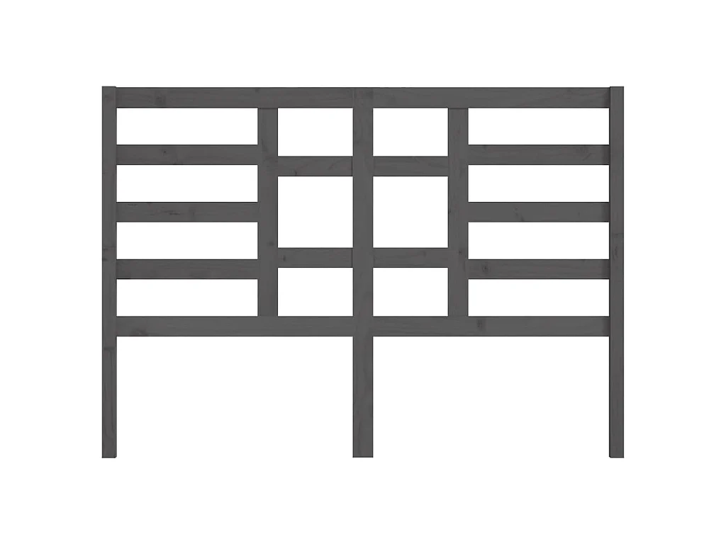 Tête de lit Gris 141x4x104 cm Bois massif de pin