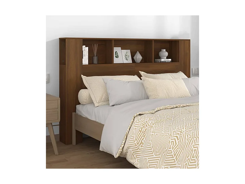 Armoire de tête de lit chêne marron 160x18,5x104,5 cm