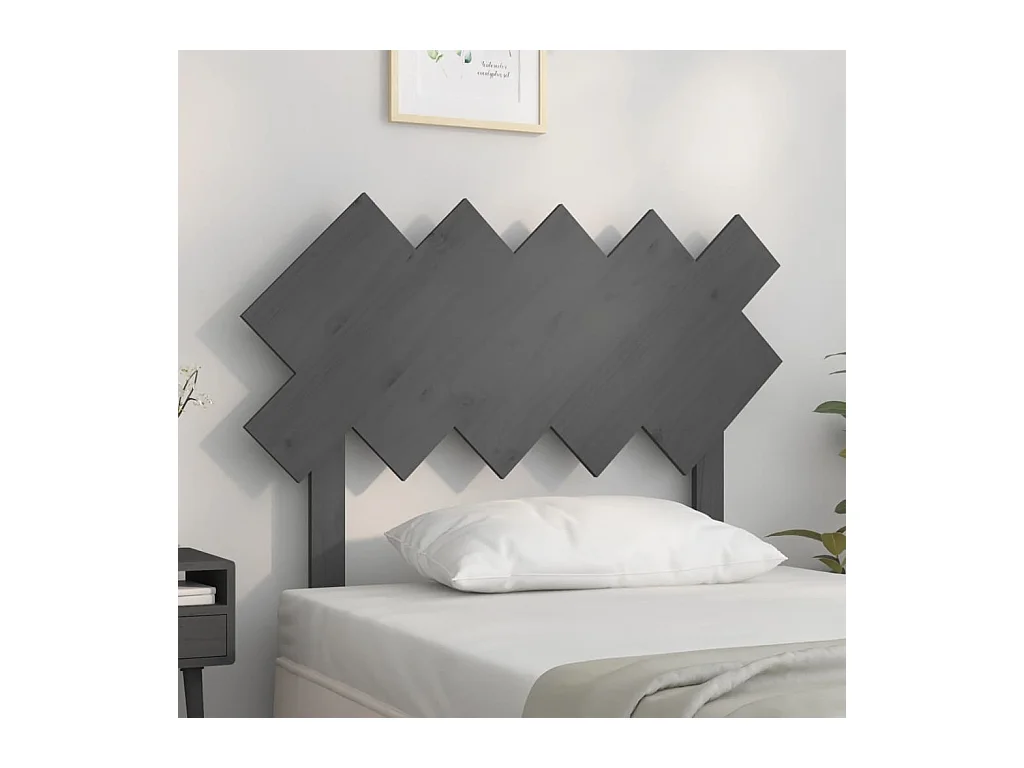 Tête de lit Gris 104x3x80,5 cm Bois massif de pin