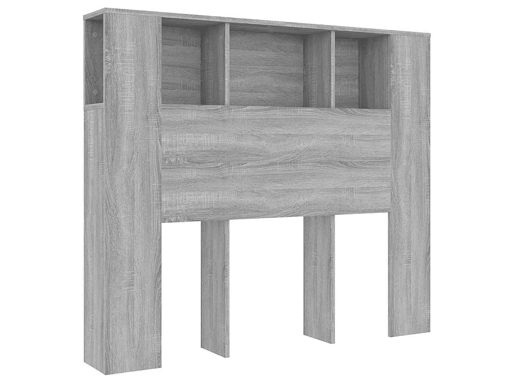 Testiera con Scomparti Grigio Sonoma 120x18,5x102,5 cm