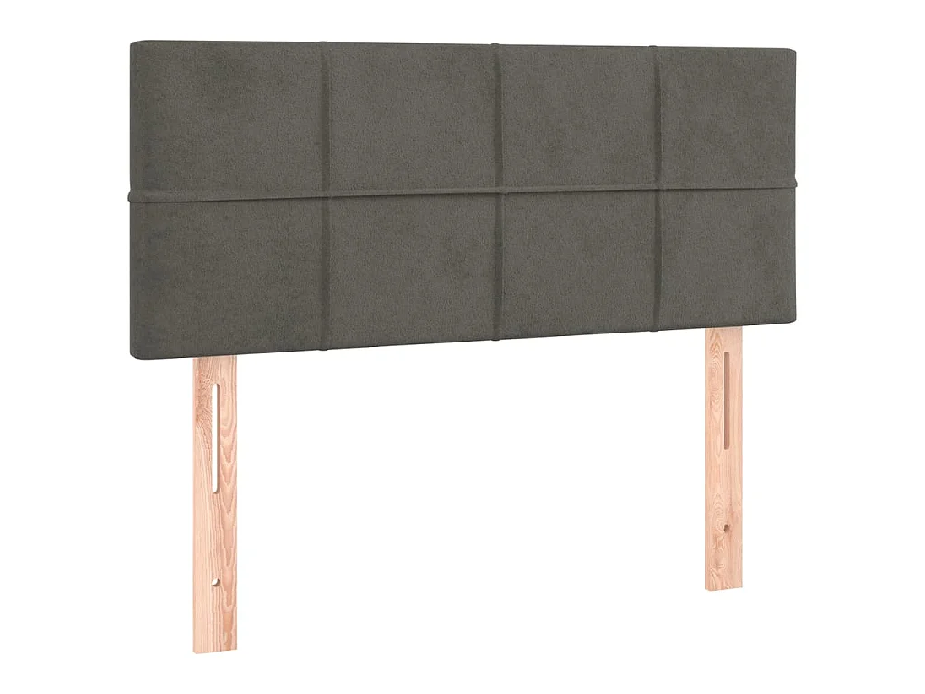 Hoofdbord 100x5x78/88 cm fluweel donkergrijs