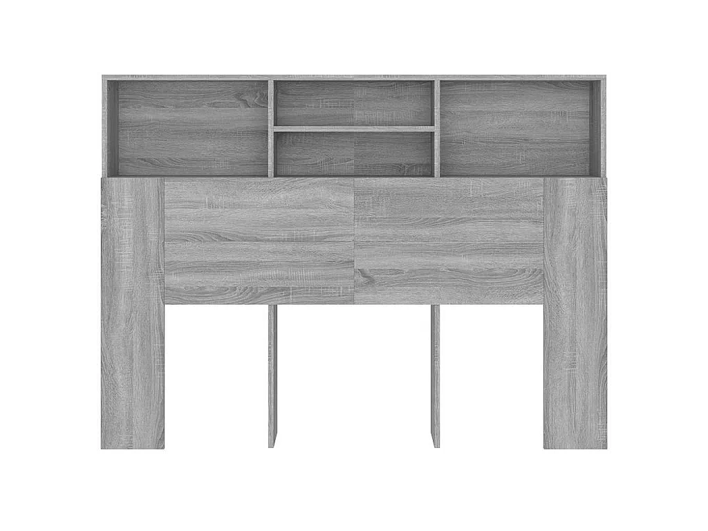 Testiera con Scomparti Grigio Sonoma 140x19x103,5 cm
