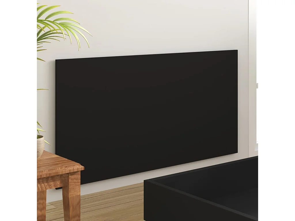 Tête de lit Noir 160x1,5x80 cm Bois d'ingénierie
