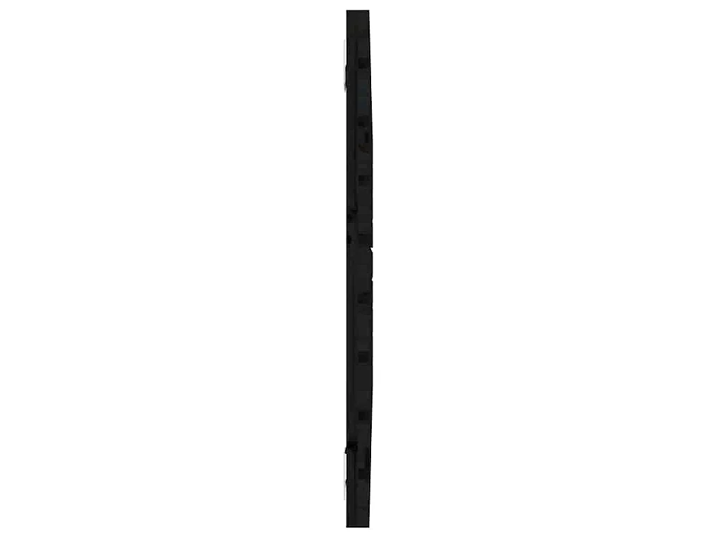 Tête de lit murale Noir 106x3x63 cm Bois massif de pin
