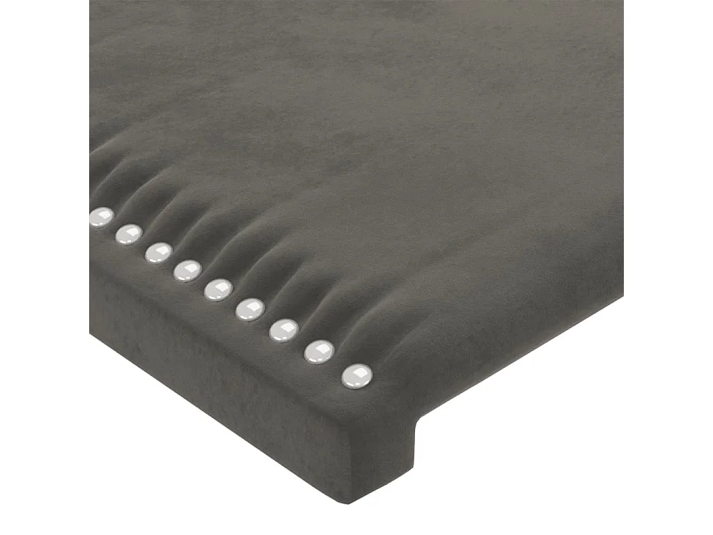 Testiera ad Orecchio Grigio Scuro 83x16x118/128 cm in Velluto