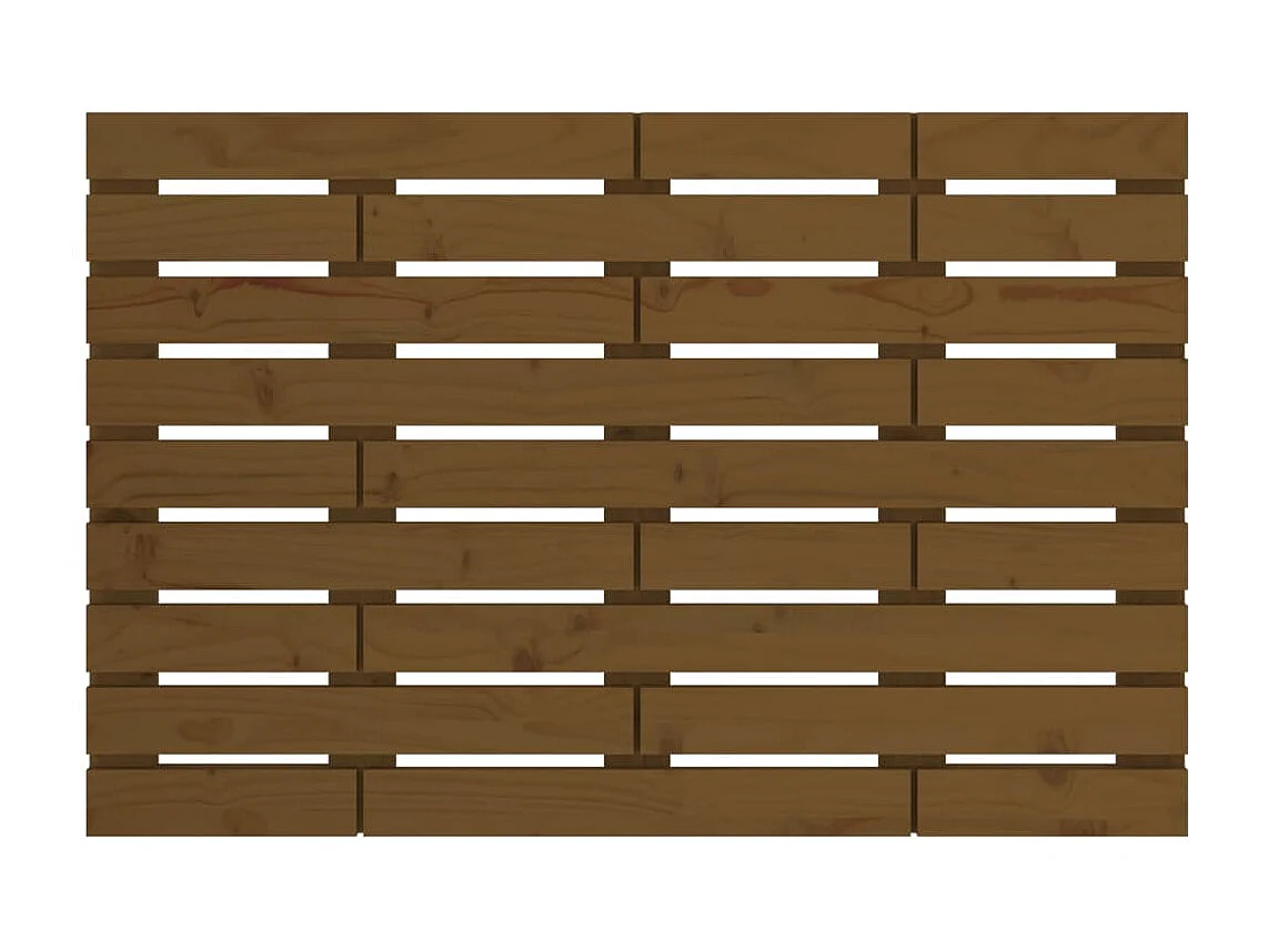 Tête de lit murale Marron miel 81x3x63 cm Bois massif de pin