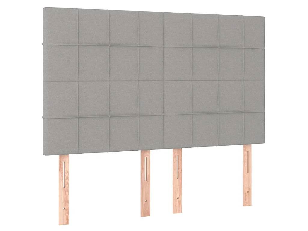 Tête de lit Gris clair 144 x 5 x 118/128 cm Tissu