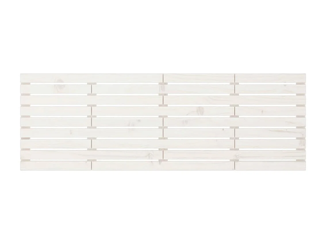 Hoofdbord wandmontage 166x3x63 cm massief grenenhout wit