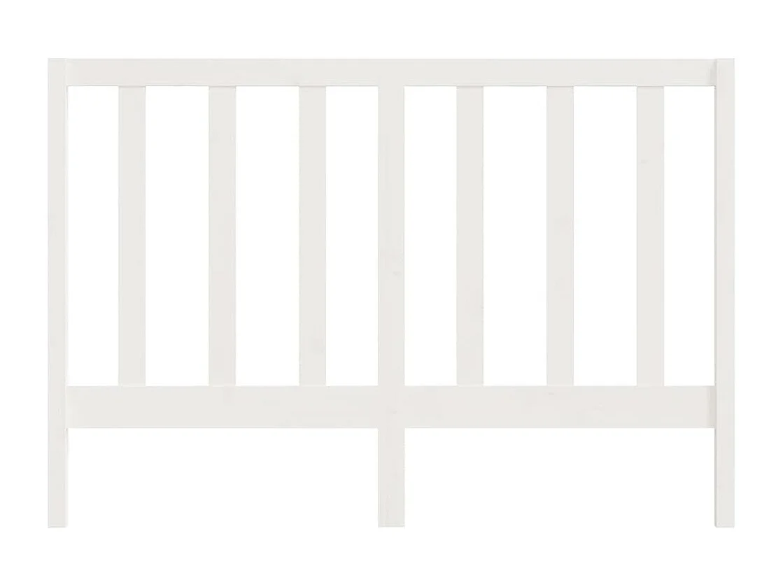 Tête de lit Blanc 126x4x100 cm Bois massif de pin