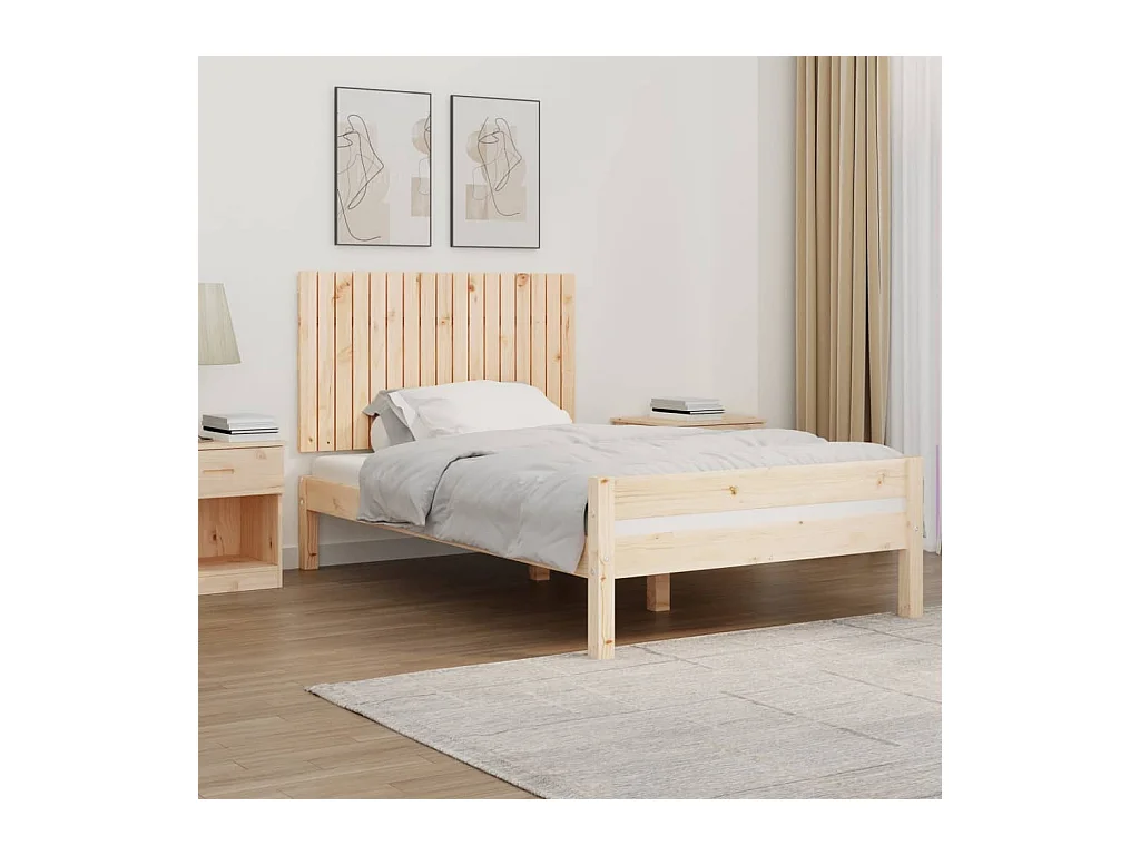 Tête de lit murale 108x3x60 cm Bois massif de pin