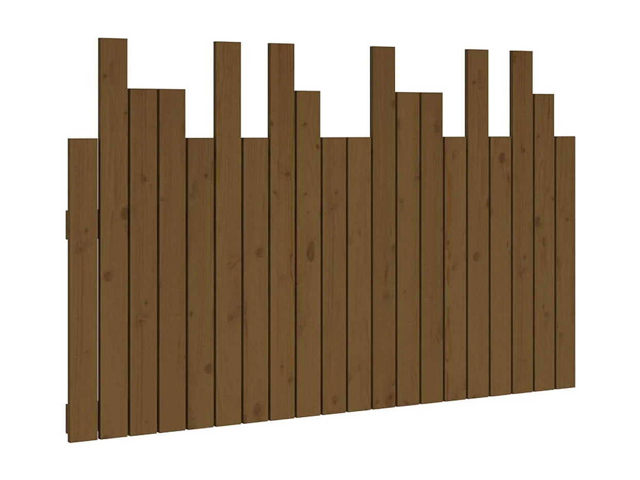 Wand-Kopfteil Honigbraun 127,5x3x80 cm Massivholz Kiefer