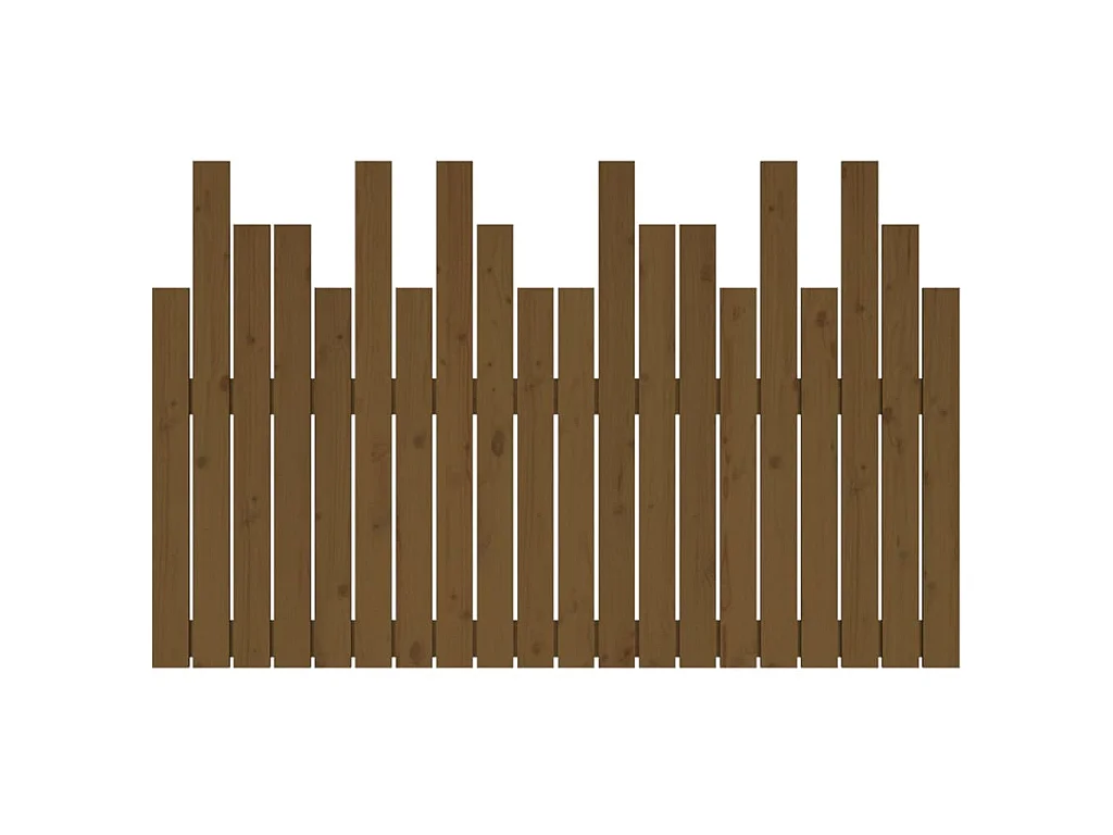 Tête de lit murale Marron miel 127,5x3x80 cm Bois massif de pin