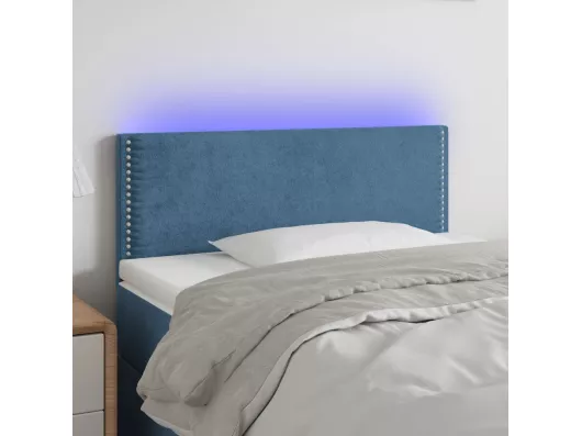 Kauf Unique LED Kopfteil Dunkelblau 80x5x78/88 cm Samt