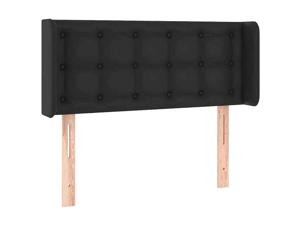 Hoofdbord met randen 103x16x78/88 cm kunstleer zwart