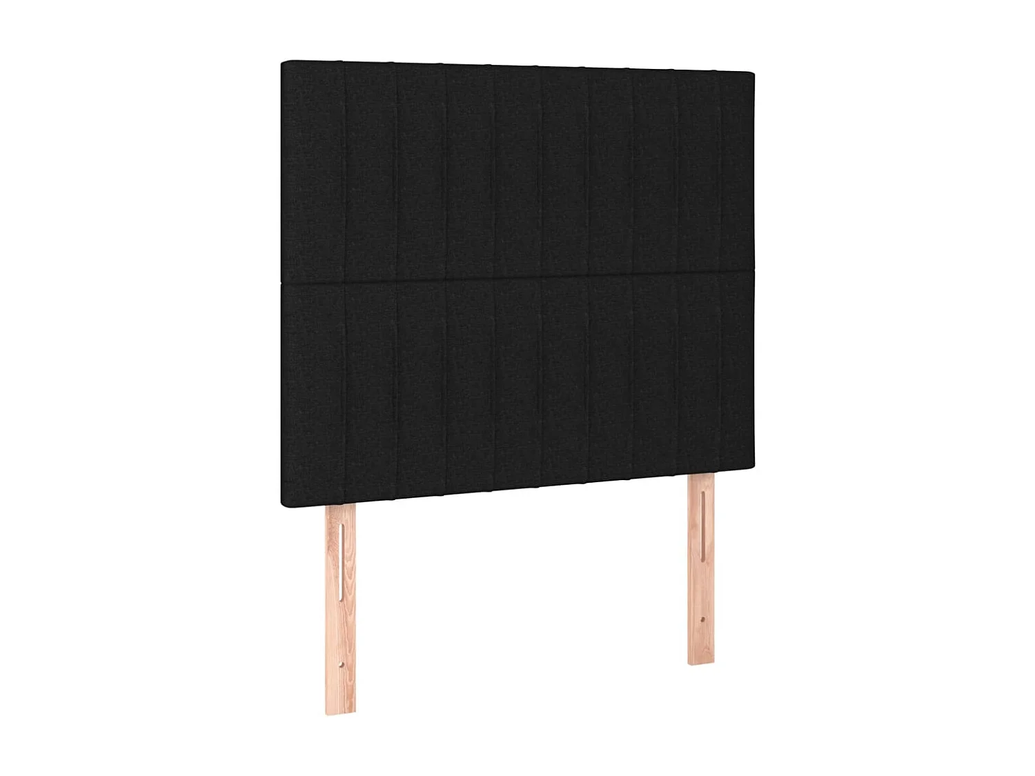 Testiera a LED Nera 100x5x118/128 cm in Tessuto