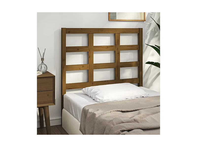 Bett-Kopfteil Honigbraun 105,5x4x100 cm Massivholz Kiefer