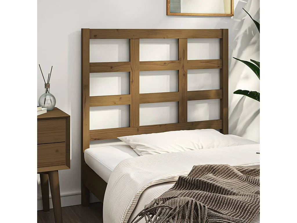 Tête de lit Marron miel 95,5x4x100 cm Bois massif de pin