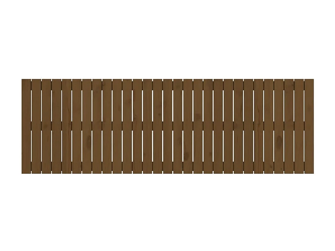 Wand-Kopfteil Honigbraun 185x3x60 cm Massivholz Kiefer