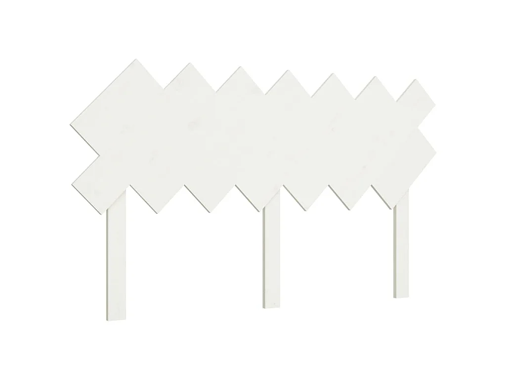 Testiera per Letto Bianca 141x3x80,5 cm Legno Massello di Pino