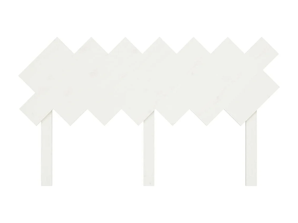 Testiera per Letto Bianca 141x3x80,5 cm Legno Massello di Pino